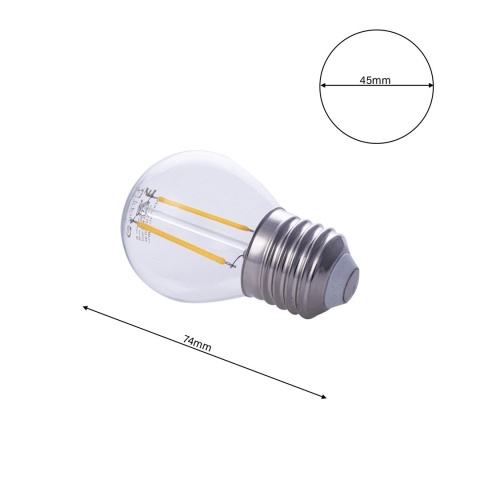 Żarówka LED do Girlandy 2W E27 2700K Ciepła Kulka 250lm