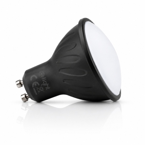 Czarna żarówka LED GU10 6W 4000K 510 lm Eko-Light – widok pod kątem
