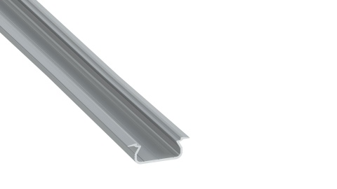 Zestaw profil LED aluminiowy wpuszczany srebrny klosz mleczny PC 2,02 m + 4 zaślepki SELDE