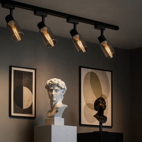 Lampa Szynowa COMO 1xE14 Czarna do Szynoprzewodu 1-Obwodowego v2.0