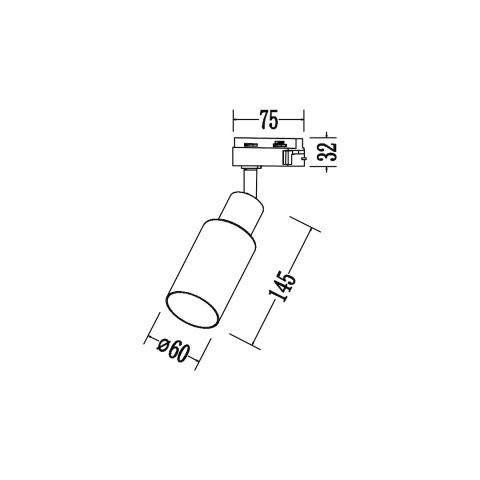 Lampa Szynowa COMO 1xE14 Czarna do Szynoprzewodu 1-Obwodowego v2.0