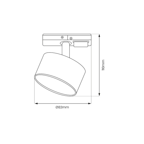 Lampa Szynowa CYKLOP 1xGX53 Czarna do Szynoprzewodu 1-Obwodowego v2.0