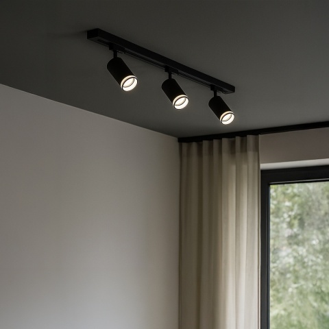 Lampa Szynowa PIPE RING 1xGU10 Czarna do Szynoprzewodu 1-Obwodowego v2.0