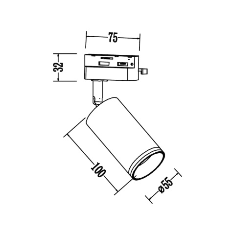 Lampa Szynowa PIPE RING 1xGU10 Czarna do Szynoprzewodu 1-Obwodowego v2.0
