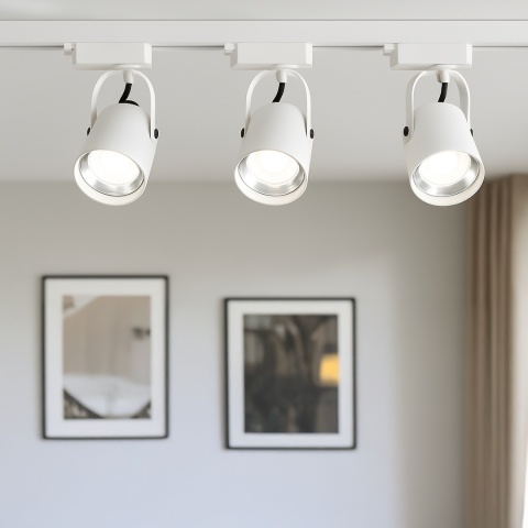 Lampa Szynowa QUBER 1xE27 Biała do Szynoprzewodu 1-Obwodowego v2.0