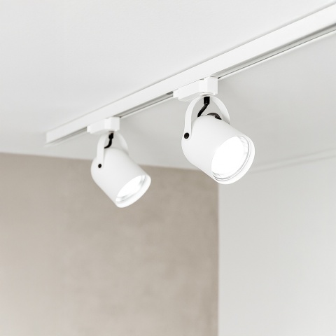 Lampa Szynowa QUBER 1xE27 Biała do Szynoprzewodu 1-Obwodowego v2.0