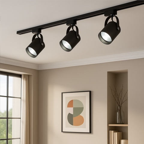 Lampa Szynowa QUBER 1xE27 Czarna do Szynoprzewodu 1-Obwodowego v2.0