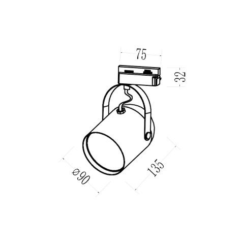 Lampa Szynowa QUBER 1xE27 Czarna do Szynoprzewodu 1-Obwodowego v2.0