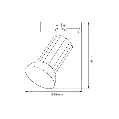 Lampa Szynowa TULIP 1xGU10 Czarna do Szynoprzewodu 1-Obwodowego v2.0