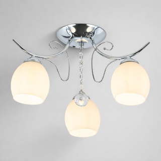 Lampa sufitowa ELLA 3xE27 chromowana szklane klosze Milagro