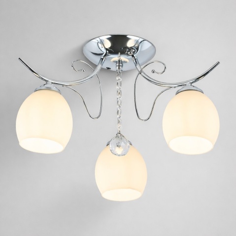 Lampa sufitowa ELLA 3xE27 chromowana szklane klosze Milagro