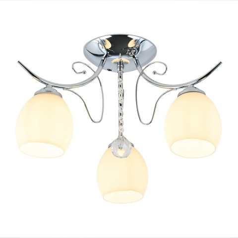 Lampa sufitowa ELLA 3xE27 chromowana szklane klosze Milagro