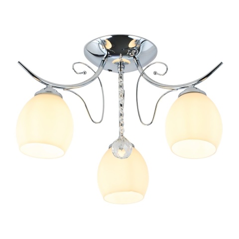 Lampa sufitowa ELLA 3xE27 chromowana szklane klosze Milagro