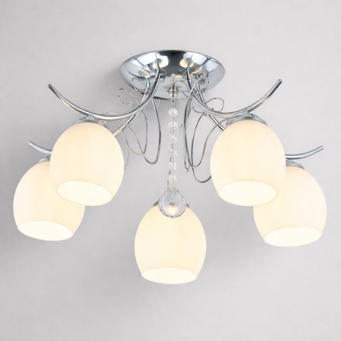 Lampa sufitowa ELLA 5xE27 chromowana szklane klosze Milagro
