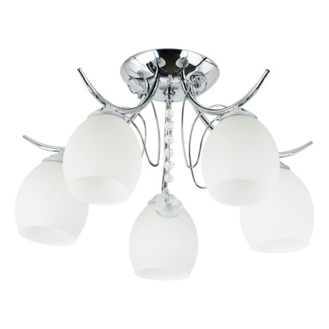 Lampa sufitowa ELLA 5xE27 chromowana szklane klosze Milagro