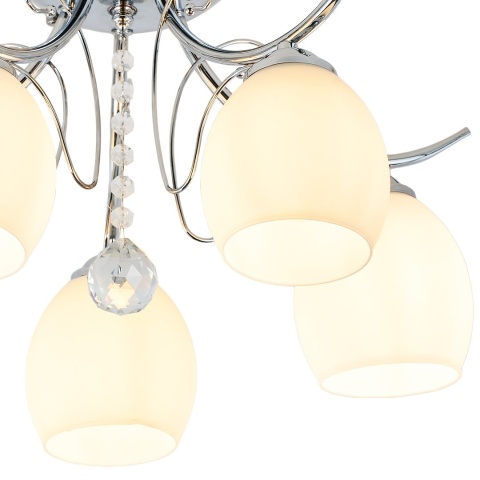 Lampa sufitowa ELLA 5xE27 chromowana szklane klosze Milagro