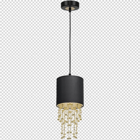 Lampa wisząca ALMERIA - zwis 1xE27 czarno-złota 15 cm Milagro