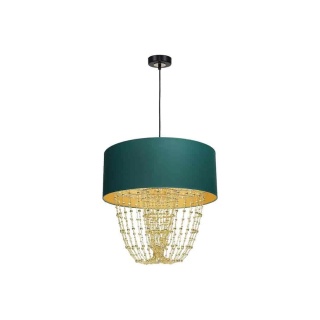 Lampa wisząca ALMERIA - zwis 1xE27 zielono-złota 50 cm Milagro
