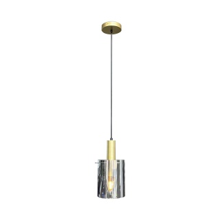 Lampa wisząca Arcadia - zwis 1xE27 czarno-złota 13 cm Milagro