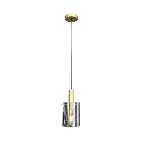 Lampa wisząca Arcadia - zwis 1xE27 czarno-złota 13 cm Milagro