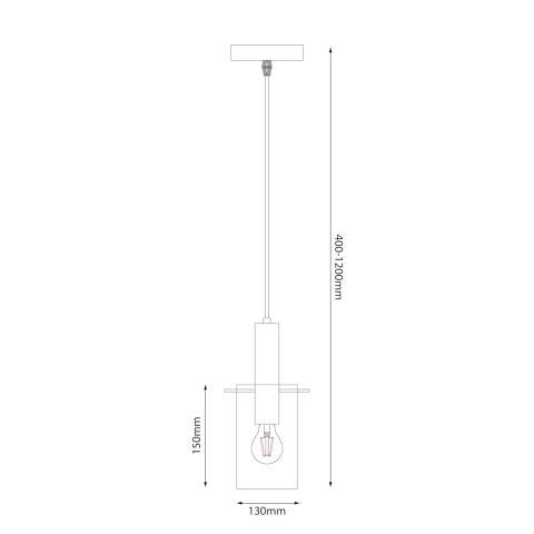 Lampa wisząca Arcadia - zwis 1xE27 czarno-złota 13 cm Milagro