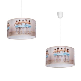 Lampa wisząca BALLERINA - zwis 1xE27 wielokolorowa 30 cm Milagro
