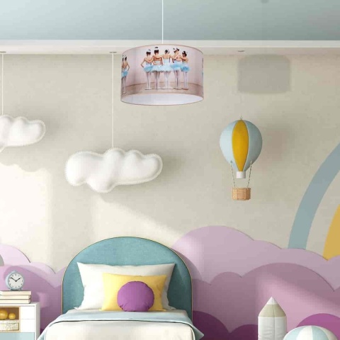Lampa wisząca BALLERINA - zwis 1xE27 wielokolorowa 30 cm Milagro