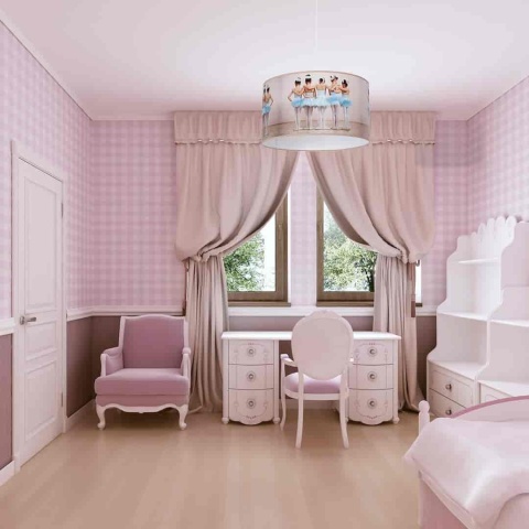 Lampa wisząca BALLERINA - zwis 1xE27 wielokolorowa 30 cm Milagro