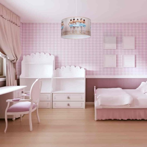 Lampa wisząca BALLERINA - zwis 1xE27 wielokolorowa 30 cm Milagro