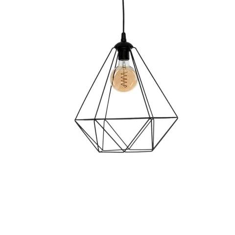 Lampa wisząca BASKET - zwis 1xE27 czarna 33 cm Milagro
