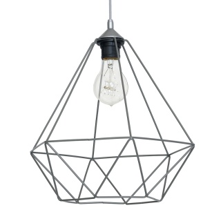 Lampa wisząca BASKET - zwis 1xE27 szara 35 cm Milagro
