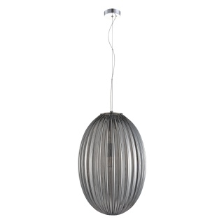Lampa wisząca BRAGA SMOKED - zwis 1xE27 chromowana 30 cm Milagro