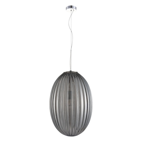 Lampa wisząca BRAGA SMOKED - zwis 1xE27 chromowana 30 cm Milagro