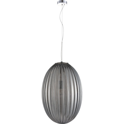 Lampa wisząca BRAGA SMOKED - zwis 1xE27 chromowana 30 cm Milagro