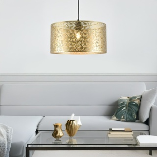 Lampa wisząca Blossom - zwis 1xE27 złoto-czarna 40 cm Milagro