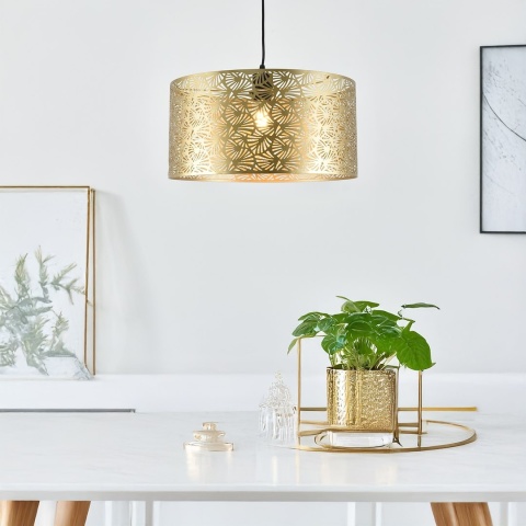 Lampa wisząca Blossom - zwis 1xE27 złoto-czarna 40 cm Milagro