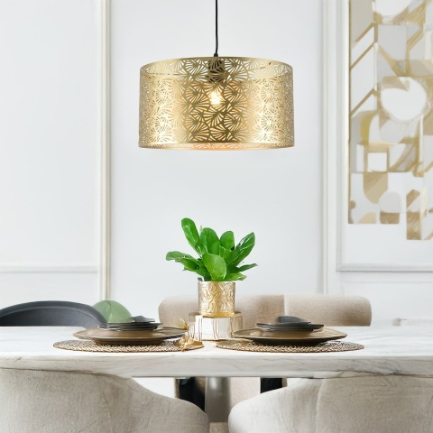 Lampa wisząca Blossom - zwis 1xE27 złoto-czarna 40 cm Milagro