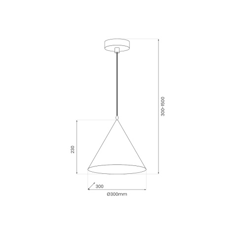 Lampa wisząca Bosco - zwis 1xE27 drewniano-czarna 30 cm Milagro