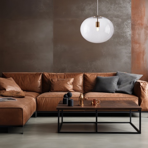Lampa wisząca CAMPANIA - zwis 1xE27 złota 40 cm Milagro ML0343
