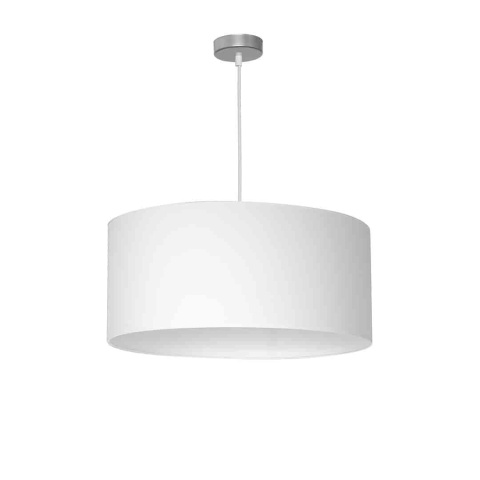 Lampa wisząca CASINO - zwis 1xE27 biało-chromowana 50 cm Milagro