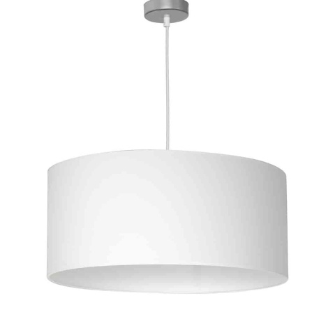 Lampa wisząca CASINO - zwis 1xE27 biało-chromowana 50 cm Milagro