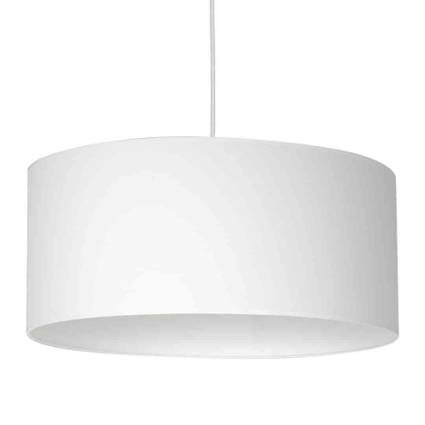 Lampa wisząca CASINO - zwis 1xE27 biało-chromowana 50 cm Milagro