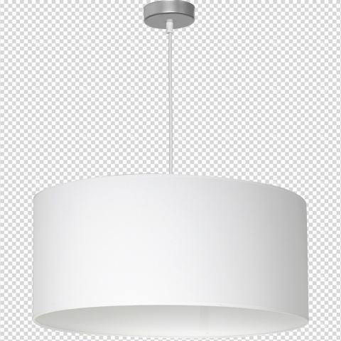 Lampa wisząca CASINO - zwis 1xE27 biało-chromowana 50 cm Milagro