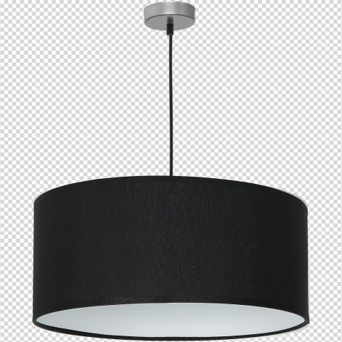 Lampa wisząca CASINO - zwis 1xE27 czarno-chromowana 50 cm Milagro