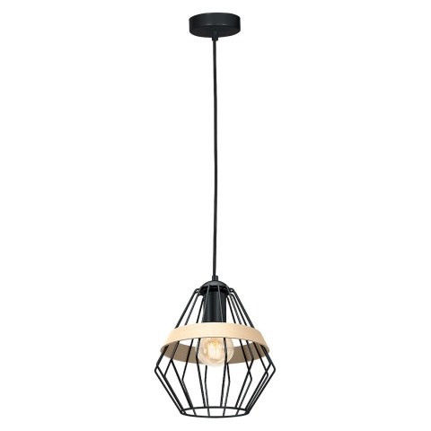 Lampa wisząca CLIFF - zwis 1xE27 czarna 21 cm Milagro