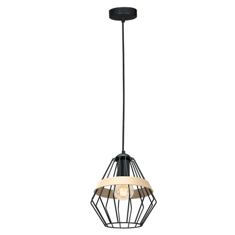 Lampa wisząca CLIFF - zwis 1xE27 czarna 21 cm Milagro