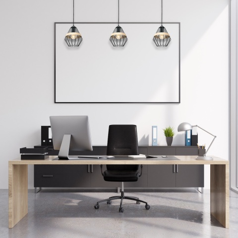 Lampa wisząca CLIFF - zwis 1xE27 czarna 21 cm Milagro