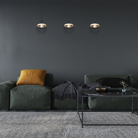 Lampa wisząca CLIFF - zwis 1xE27 czarna 21 cm Milagro