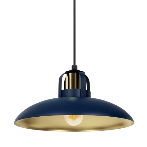 Lampa wisząca FELIX NAVY - zwis 1xE27 granatowo-złota 29 cm Milagro