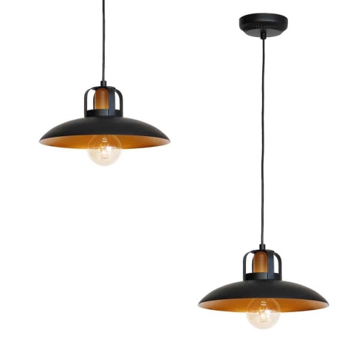 Lampa wisząca FELIX - zwis 1xE27 czarna 30 cm Milagro